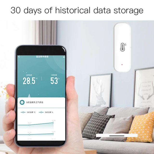 Tuya ZigBee/wifi Smart Temperature And Humidity Sensor Battery Powered ZigBee Smart Home Security Work With Alexa Google Home 3