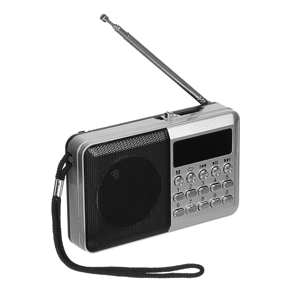Радиоприемник FORZA переносной аккумулятор USB слот micro-SD FM 87 5-108 МГц |