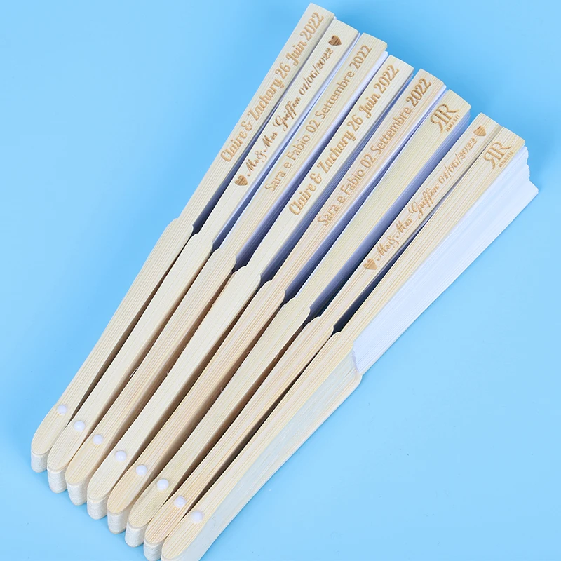 50 шт./каждый персонализированный складной бумажный веер с ручной росписью