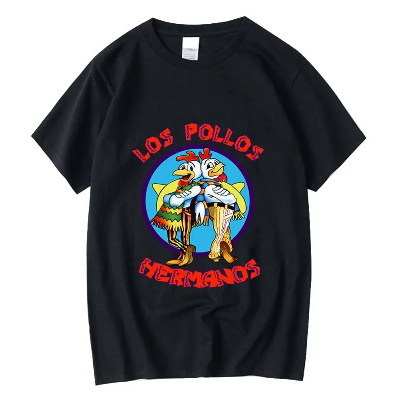 XIN YI-Camiseta de algodón con estampado de LOS POLLOS y Hermanos para hombre, camisa divertida informal de alta calidad con estampado de LOS POLLOS Breaking Bad, t-shirt100 %