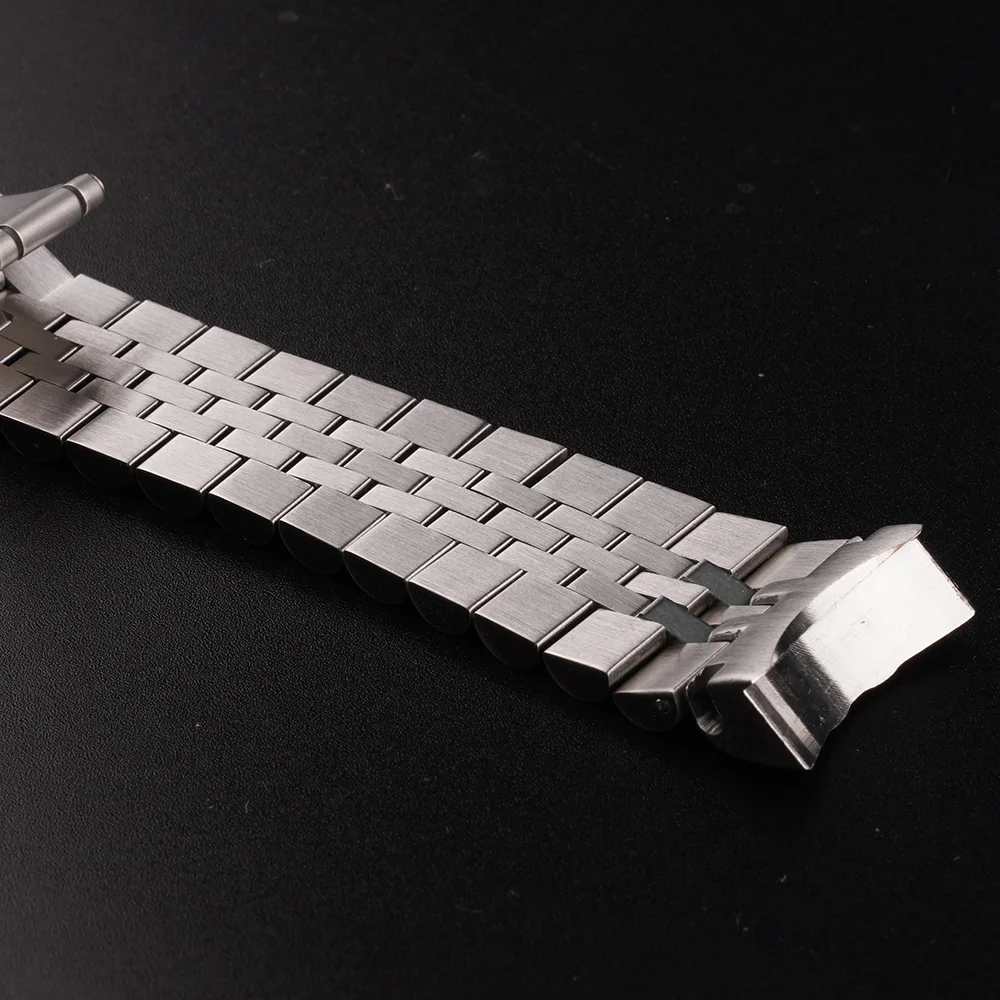 Браслет для часов Rolamy из нержавеющей стали 316L, 22 мм, серебристый юбилейный браслет, серебристые браслеты, твердый изогнутый конец для Seiko 5 ... от AliExpress RU&CIS NEW