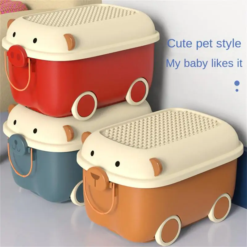 

Household Tools Fit Box With Wheels Baby Clothes Storage Box 4mm Thickness Building Blocks Toy Snack Storage Box Storage Tools