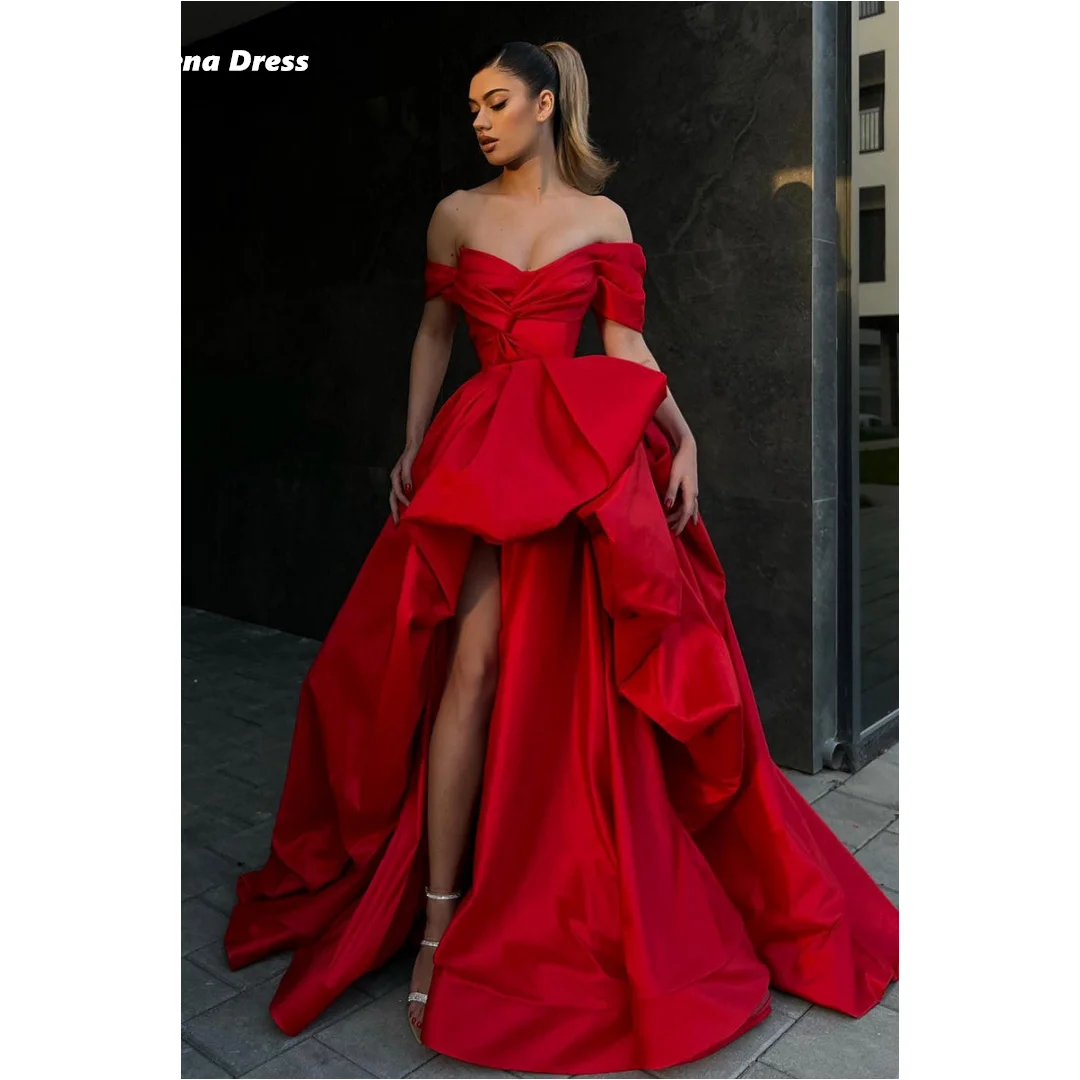 Lena Prom Dress Женское элегантное вечернее красное платье для выпускного вечера 2025