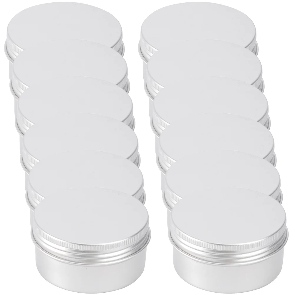 

12Pcs Convenient Lip Balm Tins Portable Lip Balm Containers Household Screw Tins
