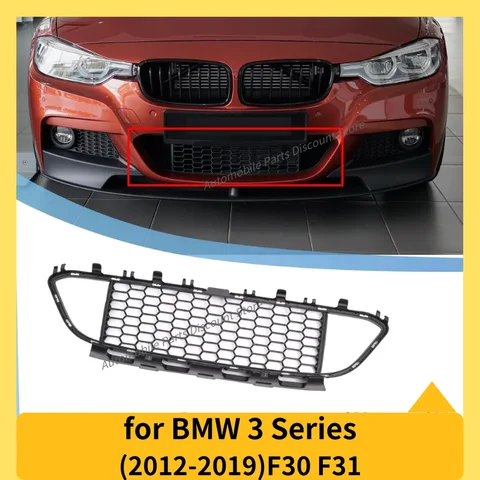 Для F30 F31 BMW 320 328 330 335 340 ActiveHybrid 3, вставка центральной решетки переднего бампера 2012-2019 гг. 51118054132 51118068124