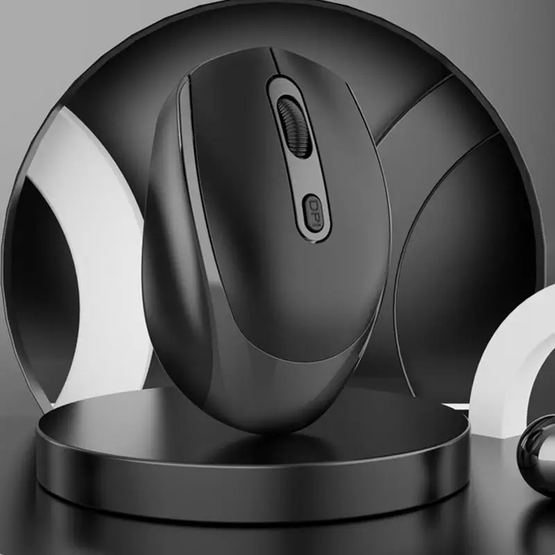 

USB беспроводная мышь 2,4 ГГц, эргономичная Двухрежимная перезаряжаемая Бесшумная игровая мышь Bluetooth для планшета, ноутбука, компьютера