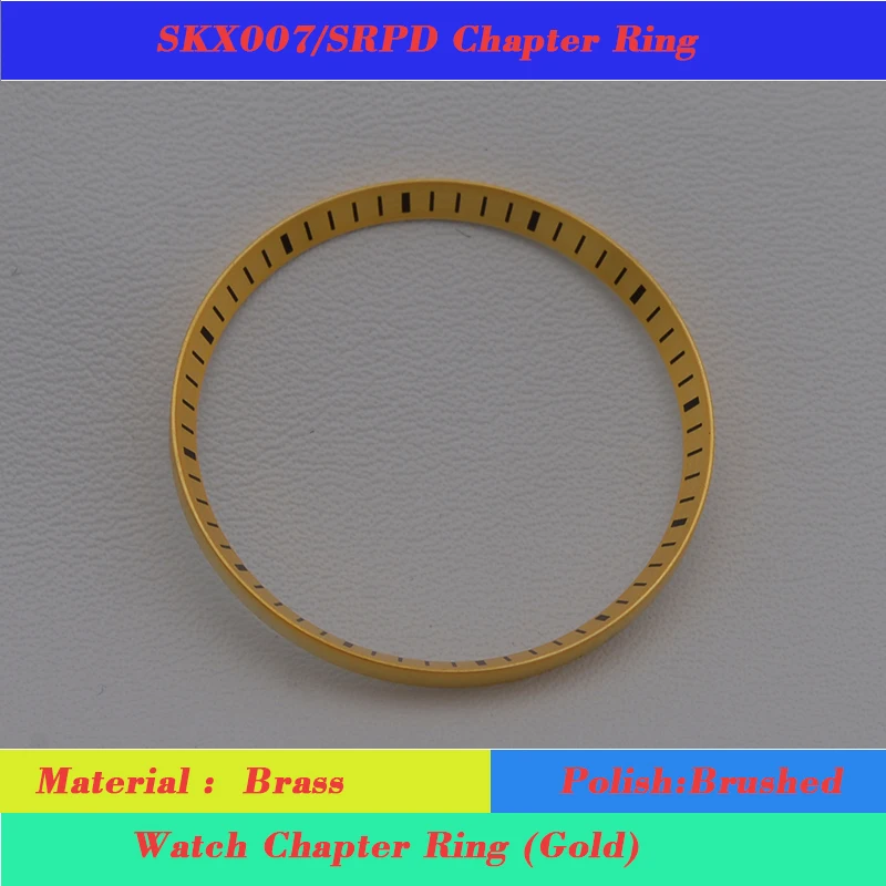Watch Chapter Ring Brass For  NH35 NH36 Movement Watch Case Fit SKX007 SKX009 SRPD53 Watch Accessories Repair Tool Parts enlarge