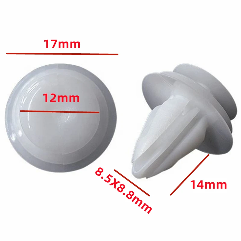 

20 шт. для 8,5 мм отверстия, фиксатор панели обшивки дверей, нейлоновые фиксаторы, автомобильные заклепки, крепежный зажим D01