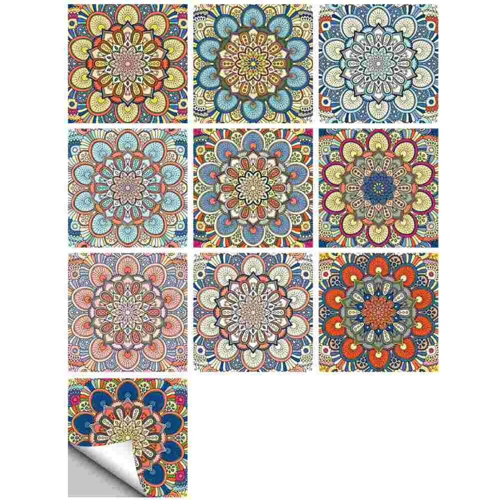 

Tile Stickers Sticker Wall Mosaic Tiles Backsplash Kitchen Stick Peel Bathroom Decals Waterproof Decal Window Floor Home decor