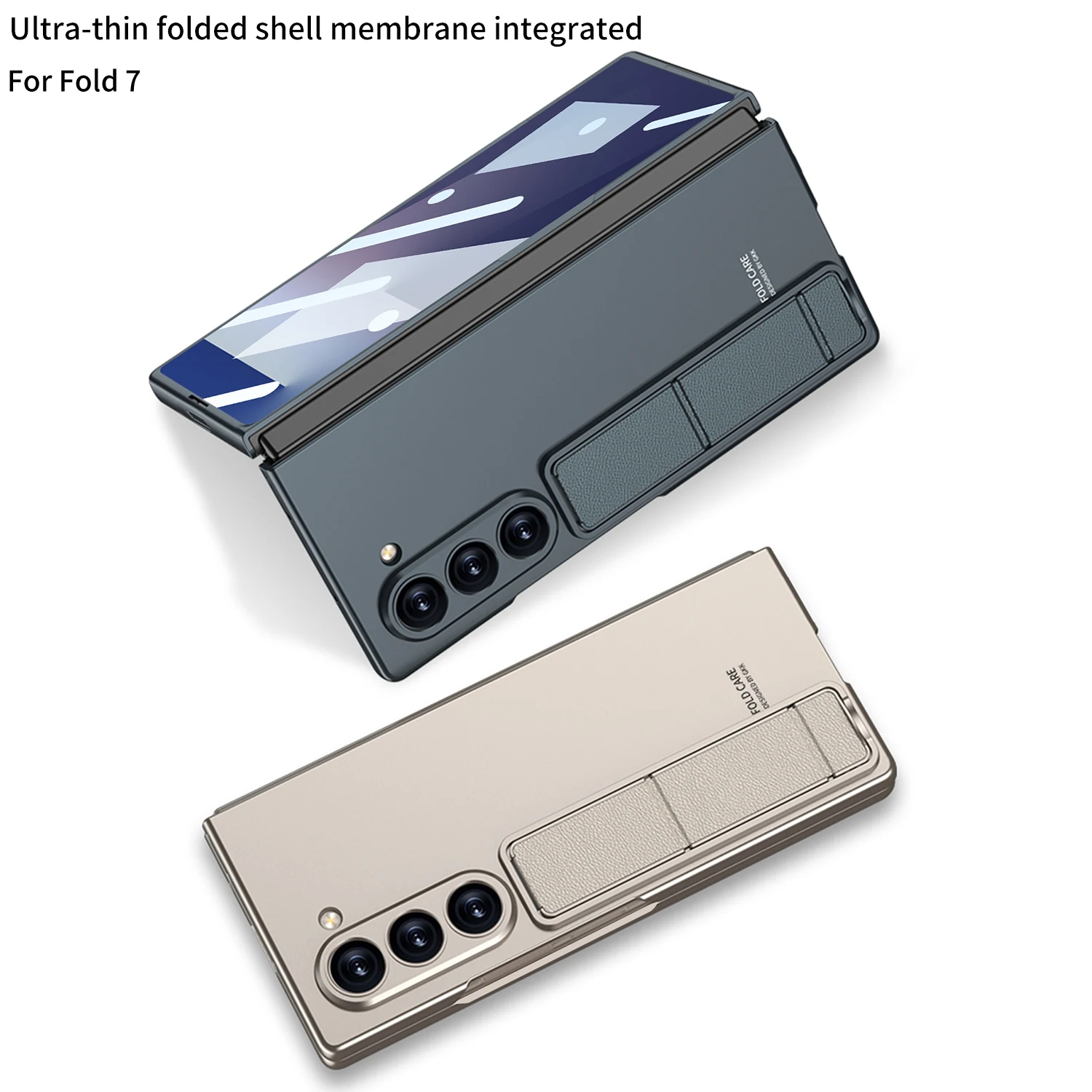 Фото Чехол для Samsung Z Fold7 со складной подставкой — ультратонкий бронированный дизайн |   Защита переднего стекла и противоударная №4