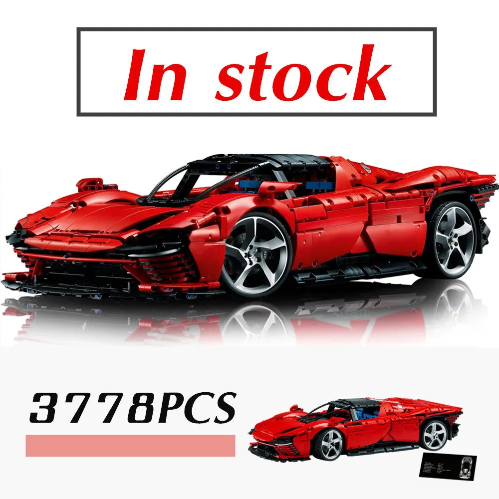 

FIT 42143 New 3778PCS Technical Ferraried Daytona SP3 Supercar Model Building Block Toys for Boys Girls Birthday Gift