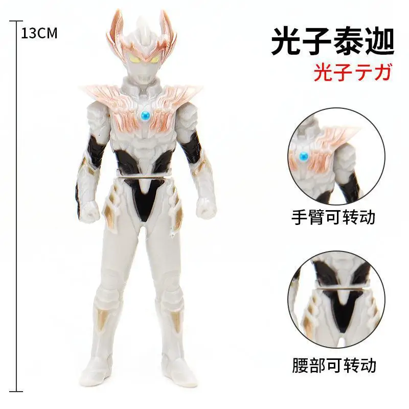 

13cm Small Soft Rubber Ultraman Taiga Photon-Earth Action Figures Model Doll Furnishing Articles Children's Assembly Puppets Toy