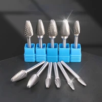 f single cut head tungsten carbide rotary file tool drill milling carving bit point burr die grinder abrasive alloy grinding