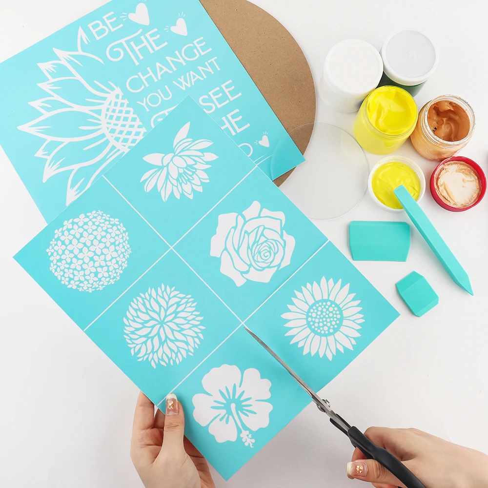 

Self-Adhesive Silk Screen Stencils Reusable Silkscreen Print Kit for Printing Clay Stamps Mesh Stencils Transfer Diy Crafts