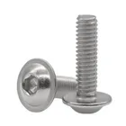 2-50 шт., полукруглая Фланцевая головка M2 M2.5 M3 M4 M5 M6 M8 M10 ISO7380.2 304 из нержавеющей стали с шайбой