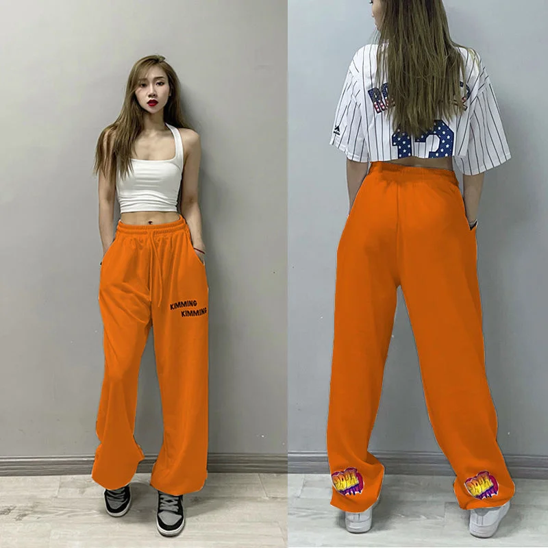 

Женские брюки-джоггеры в стиле хип-хоп с надписью, женские брюки, спортивные брюки, костюм для джазовых упражнений Y2K, одежда для женщин