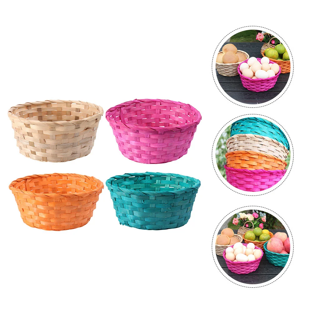 

Basket Easter Baskets Empty Woven Smallhandle Large Wicker Egg Minifor Eggs Miniature Vintage Rattan