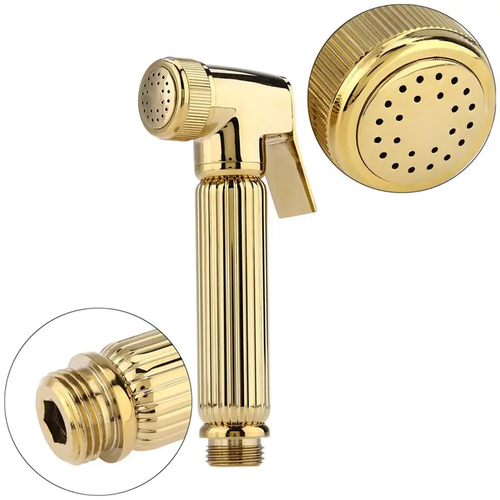 

Chrome Solid Brass Bidet Handhelds Sprayer Wall Mount Toilet Shower Head Bidet Sprayer Head