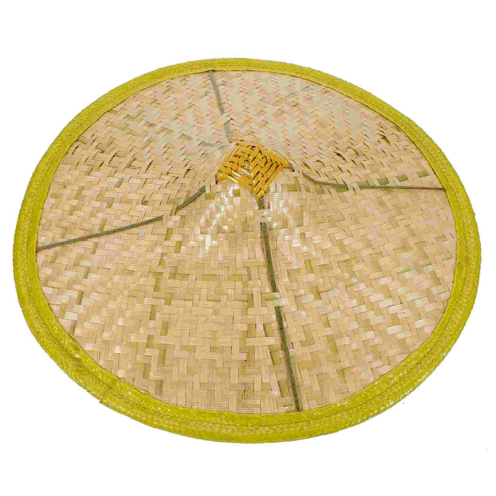

Bamboo Hat Stage Performance Traditional Rain Caps Hats Weaving Straw Cone Sunshine Blocking Anti-rain Summer