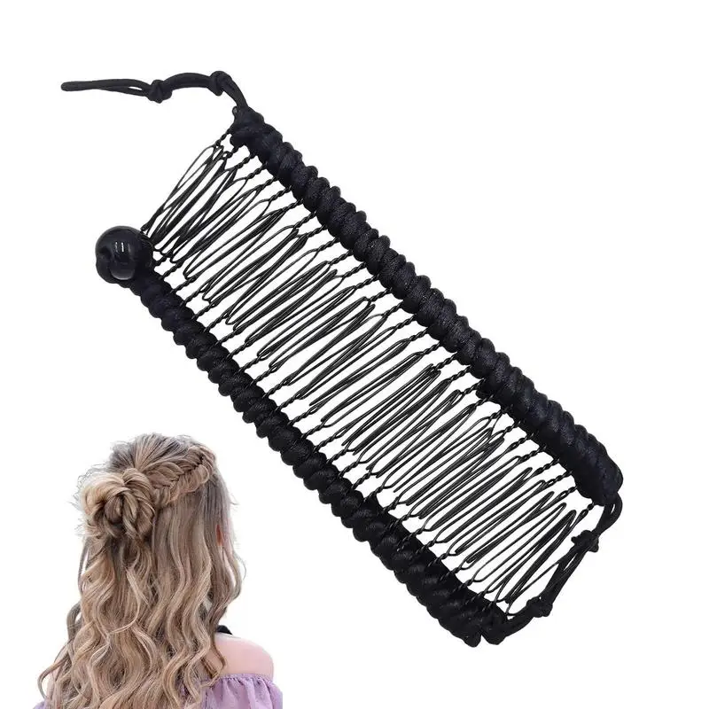 

Эластичные заколки для волос в форме банана с естественными зубьями, банановые заколки для волос без зажимов для натуральных вьющихся густых волнистых волос