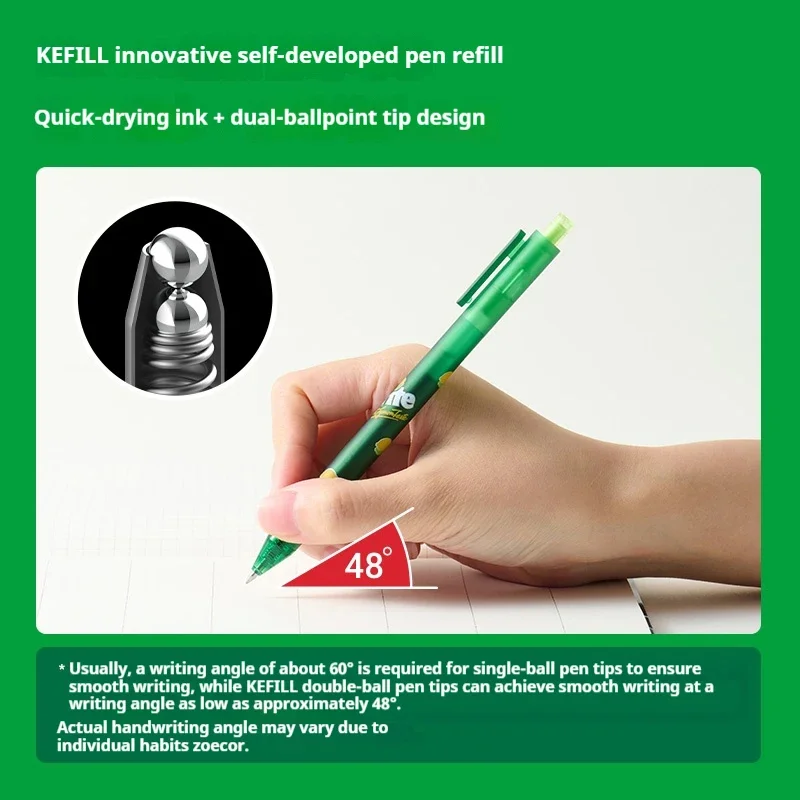 Фото 3 шт./упак. гелевая ручка KACO Pure Sprite Limited, минималистичный пресс для гладкого письма 0,5 мм, канцелярские принадлежности, многоразовое использование ​ ,Экзамен для школьного офиса №5
