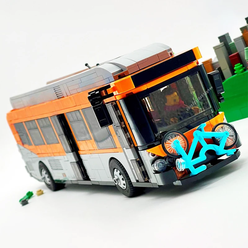 794шт Классический MOC- 168395 Городской автобус Западное побережье для мальчиков