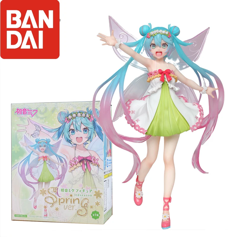 

В наличии Taito оригинальный Vocaloid Hatsune Miku 3Rd Season Spring Ver. Экшн-фигурка бабочки эльфов аниме модель украшение подарок