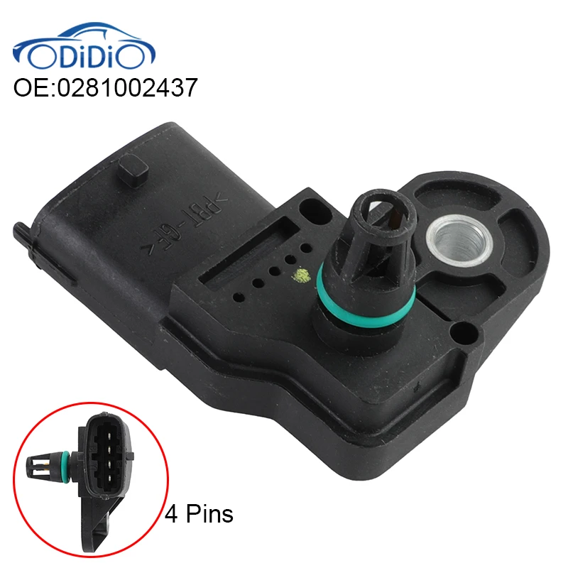 

Датчик давления воздуха в коллекторе ODIDIO 0281002437 для Opel, Vauxh, Vauxhall, Vectra, Signum, Zafira, Astra fronh, G 1,9, 2,0, 2,2