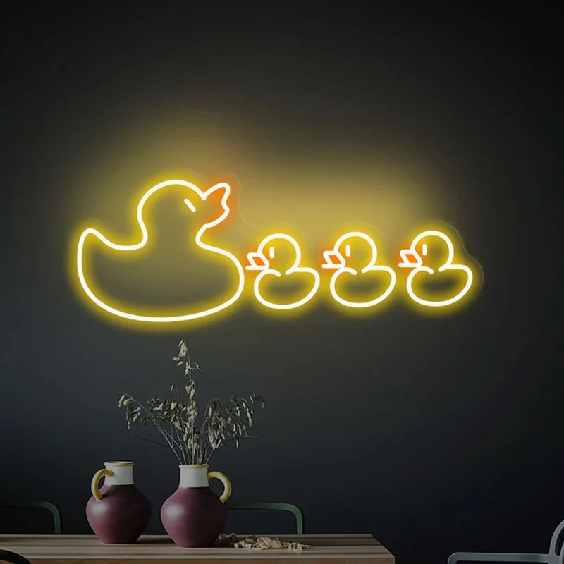 

Duck Neon Sign Custom Art Neon Aesthetic Neon Sign for Birthday Gift Room Bedroom Decoration Wall Hang Led Light Decor