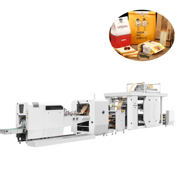 

Kraft Paper Handbag Paper Bag Machine Fully Automatic Handle Square Bottom Paper Bag Machine Takeaway Packing Bag Production