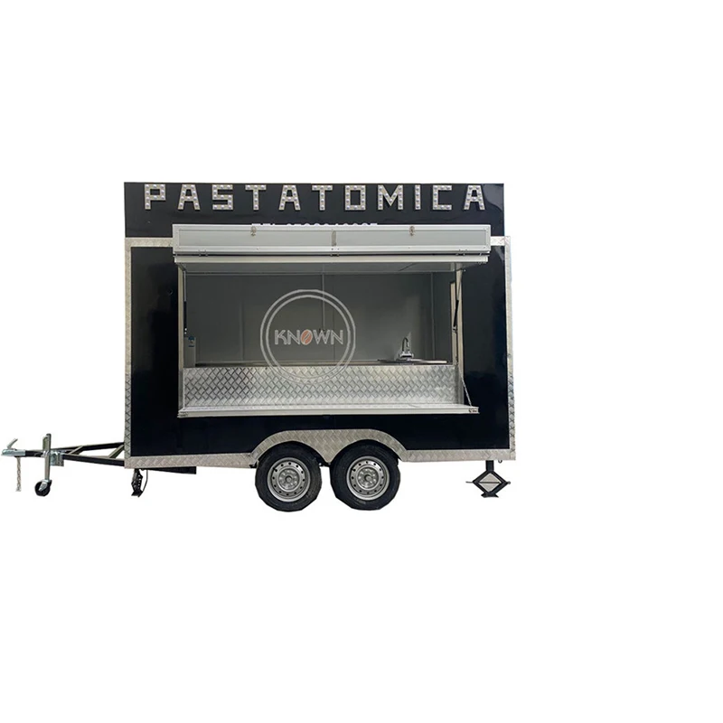 

3.5M Length Mobile Street Food Trailer Ice Cream Vending Kiosk Snack Hot Dog Cart Hamburger Truck for Europe