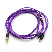 2 5mm 4 4mm xlr 3 5mm 8 core silver plated purple earphone cable for shure srh1540 srh1840 srh1440 headphones