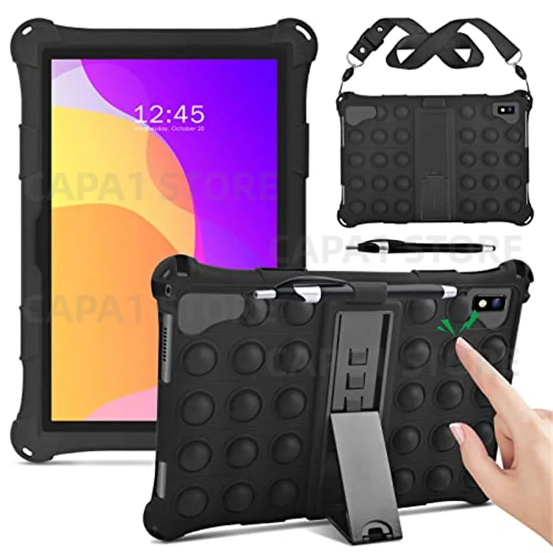 

Free Stylus Pen+Shoulder Strap For Jumper EZpad M10 2021 10.1" Tablet PC Soft Silicon Cover Case with Rear Kickstand