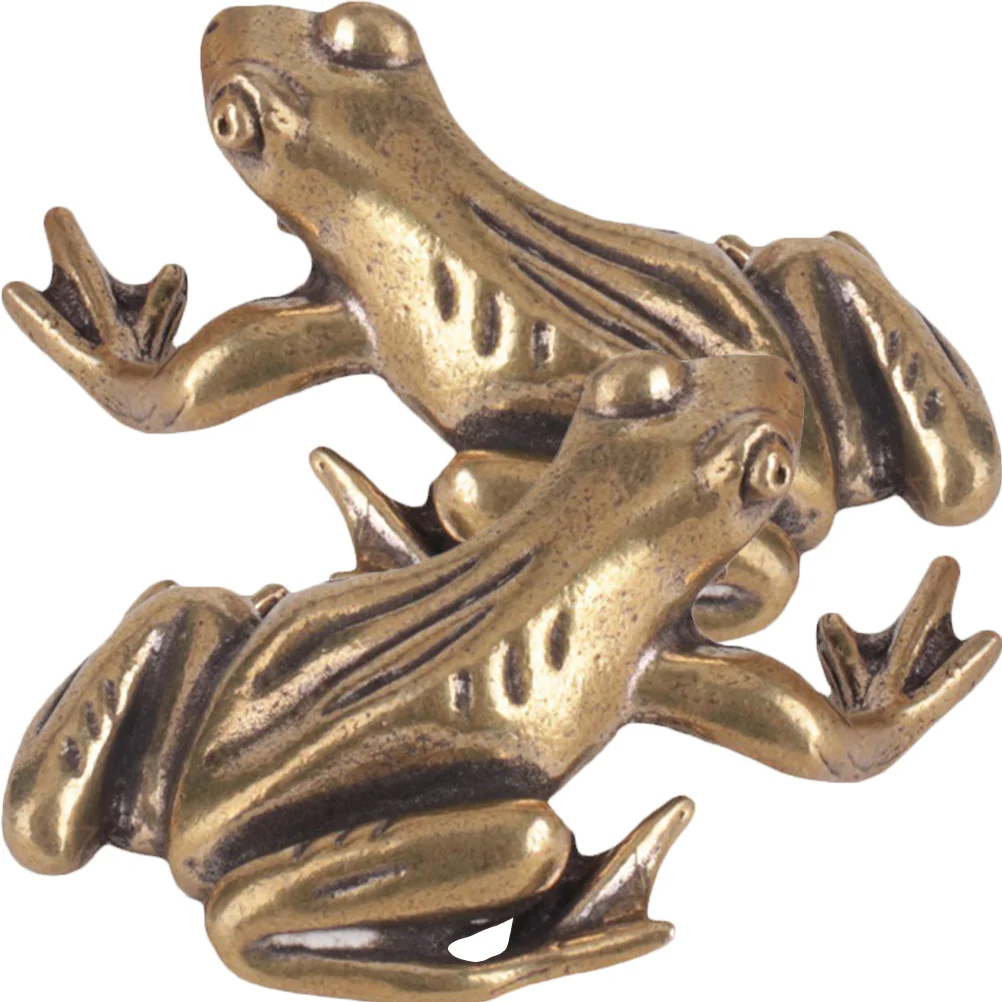 

Frog Statue Sculpture Figurine Animal Lucky Good Prosperity Statues Wealth Chinese Decor Sculptures Yoga Brass Garden Meditation