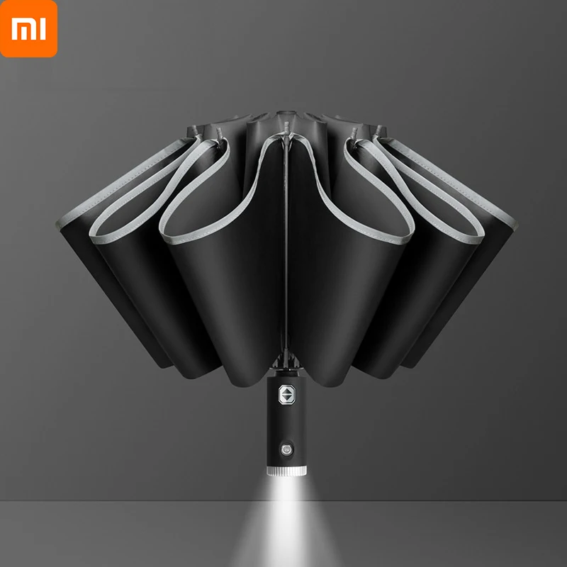 Автоматический светоизлучающий светодиодный Зонт Xiaomi мужской деловой зонтик с 10