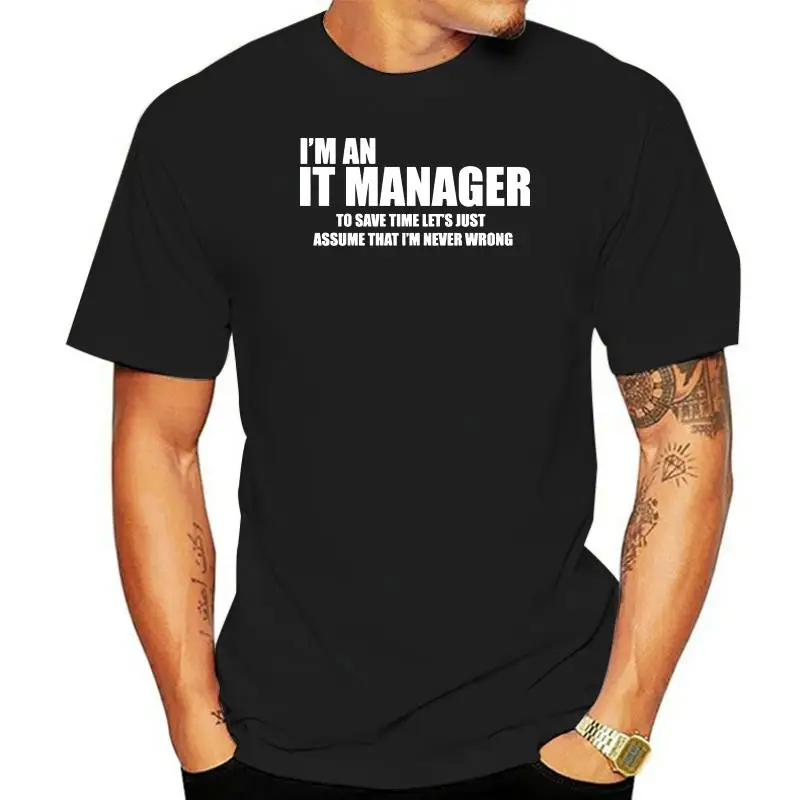 Футболка 8180D с принтом It Manager профессиональная для Летняя распродажа футболка