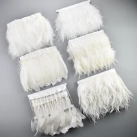 1meters black white feathers for needlework ribbon tape fringe feather trim pheasant turkey ostrich goose marabou sewing clothes