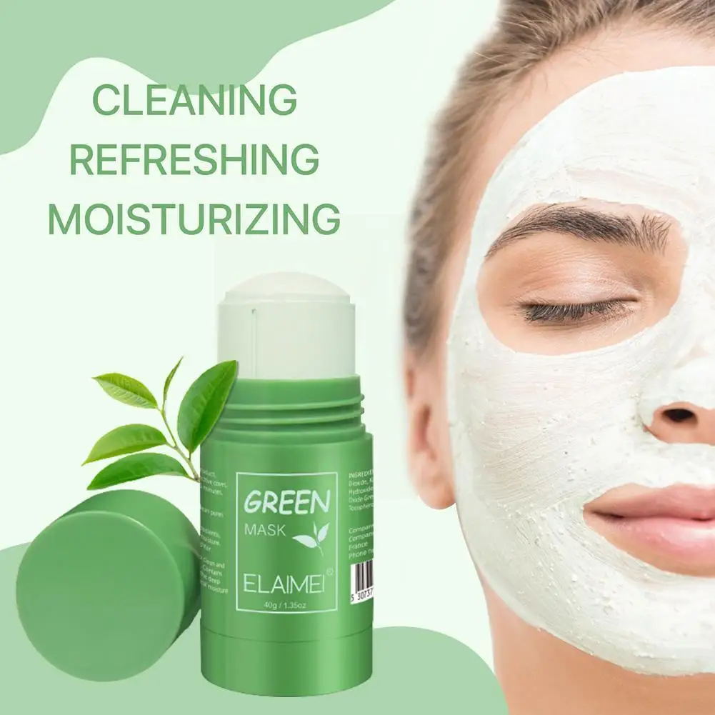 

Green Tea Deep Cleansing Pores Clay Stick Cleans Care Whitening Hydrating Pores Moisturizing Face Dirt Q9a6 Tools G8P6