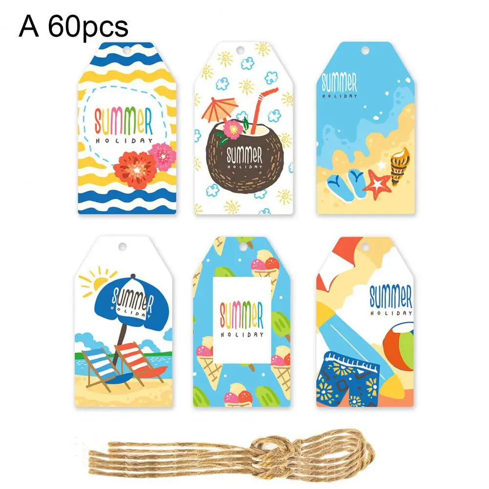 

Light Gift Wrapping Tags Printed Delicate Hanging Paper Decorative Sign Tags Reusable Gift Tags Party Supplies