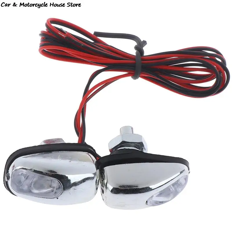 

2 Pcs Car Wiper Washer Eyes Spout Windshield Water Jet Spray Nozzle Led Light