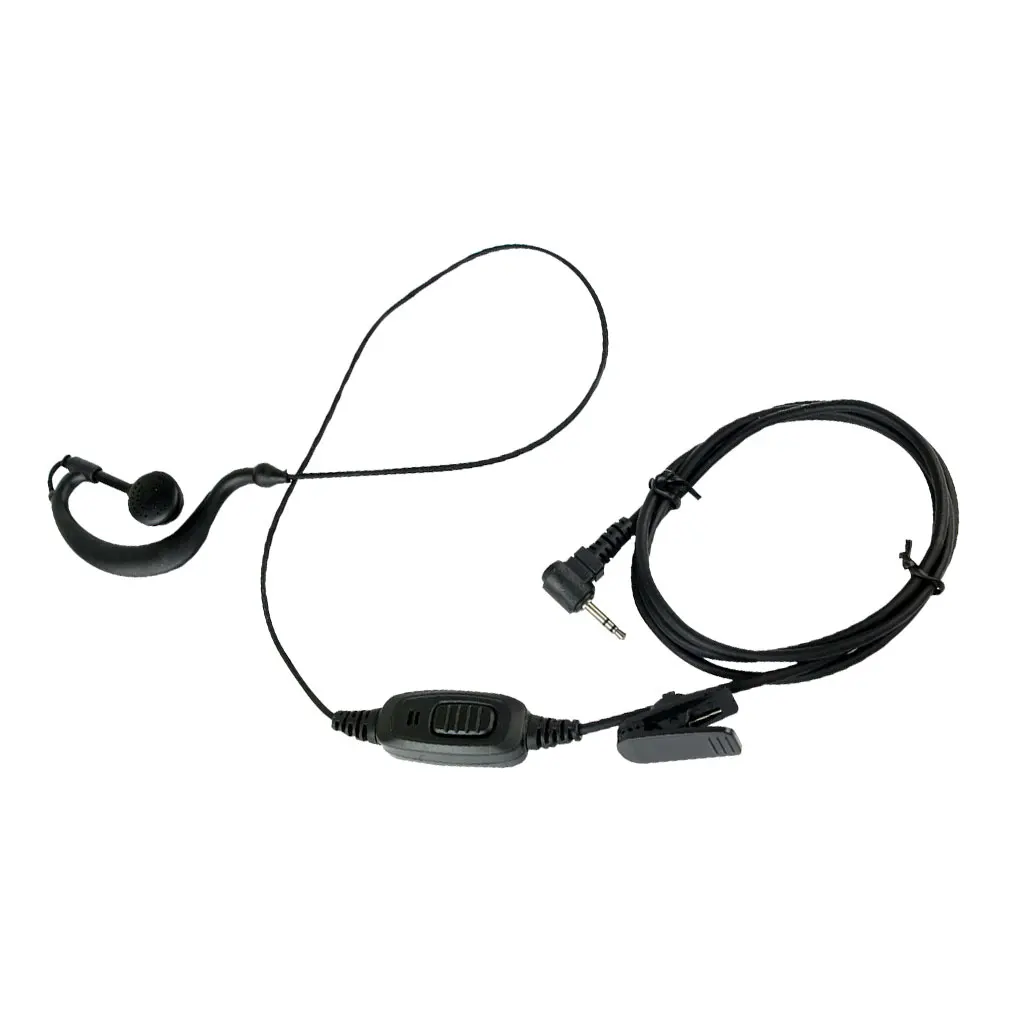 

1 Pin 2 5mm Walkie Talkie Earhook Earphone Button Operation Headphone Portable Headset with Mic Replacing Part