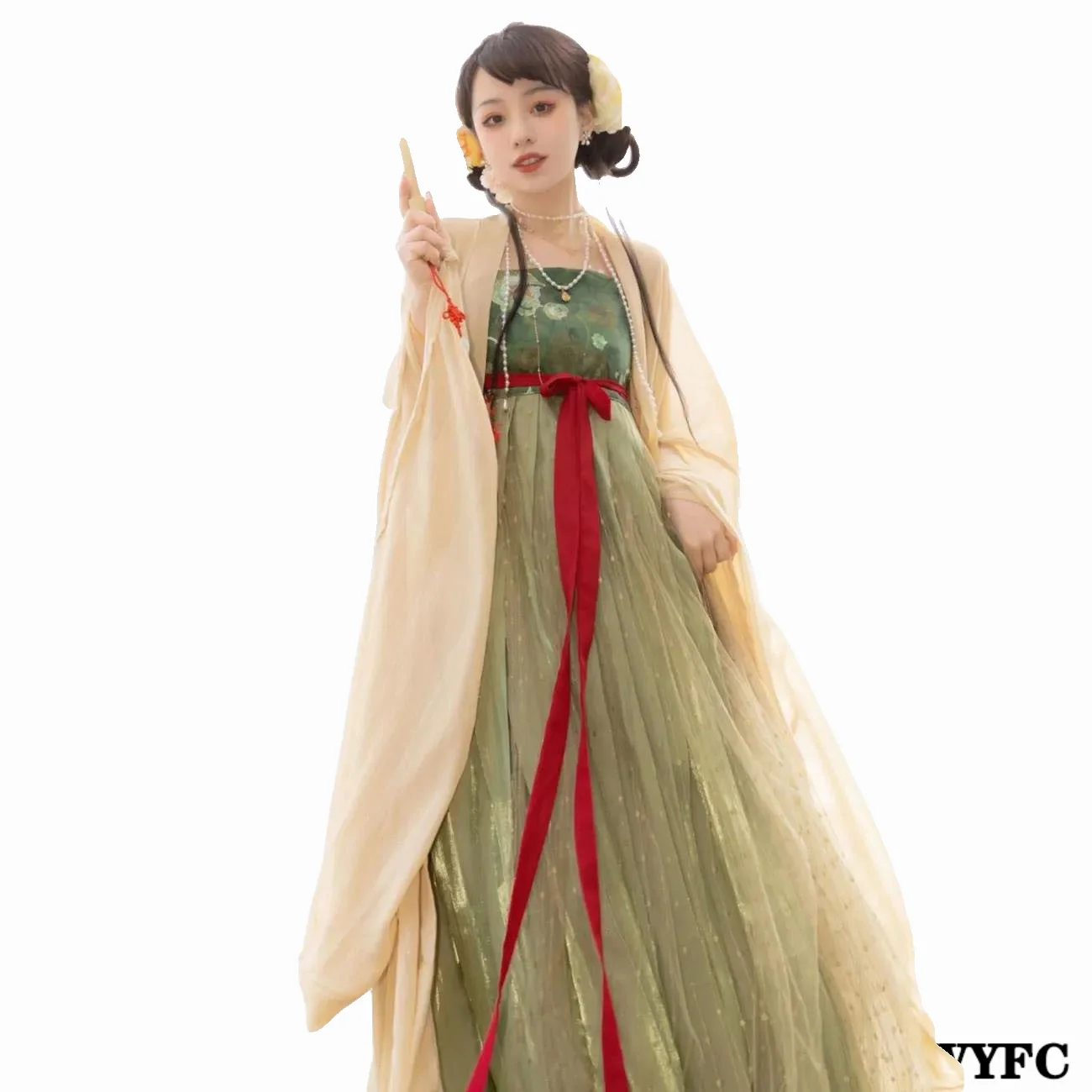 

Original Chinese Skirt Women Dress Spring Summer Cosplay Chinese Traditions Hanfu Tang System Hezi Skirt Chiffon Set Party Girl