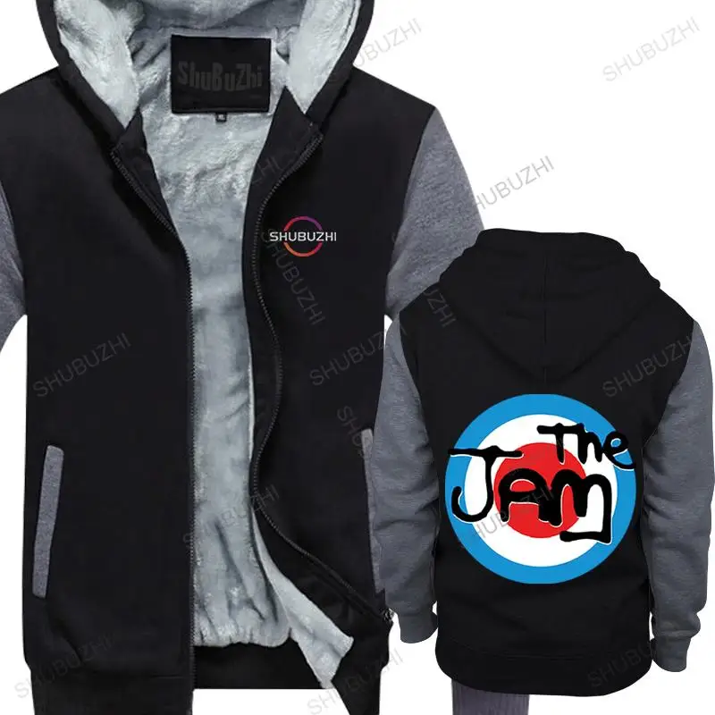 

man fall winter hoodie Men's The Jam Spray Logo black thick hoody men cotton winter brand hooded zipper euro size drop shipping