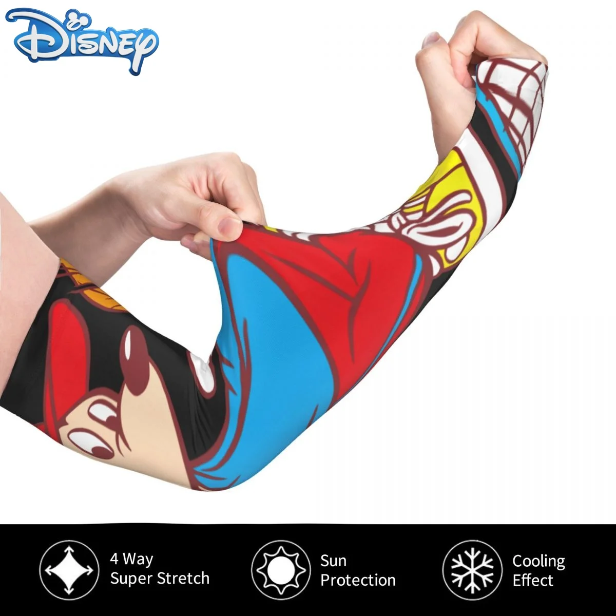 

2022 Summer New Disney Cartoon Ice Silk Sunscreen Arm Sleeves UV Protection Arm Guards Outdoor Sports Gloves Long for Men Women