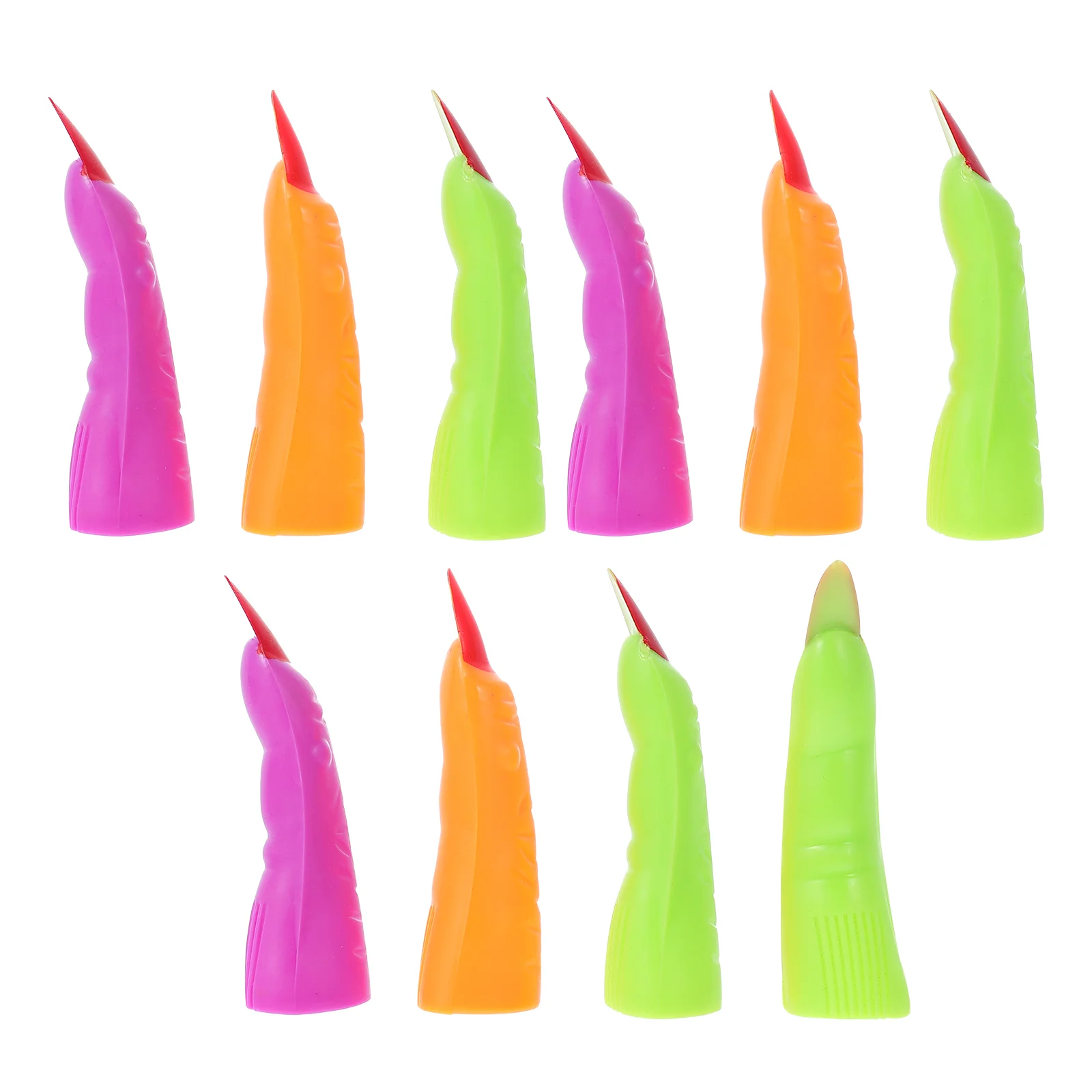 

20 Pcs Fake Nail Finger Cots Cover Bulk Kids Toys Party Supply Scary Decor Cosplay Prop Halloween Prank Decors