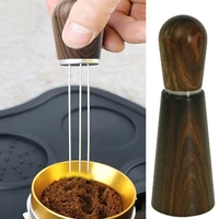 distribution tool gift wood handle needle type leveling espresso coffee stirrer coffee powder distributor levelertool
