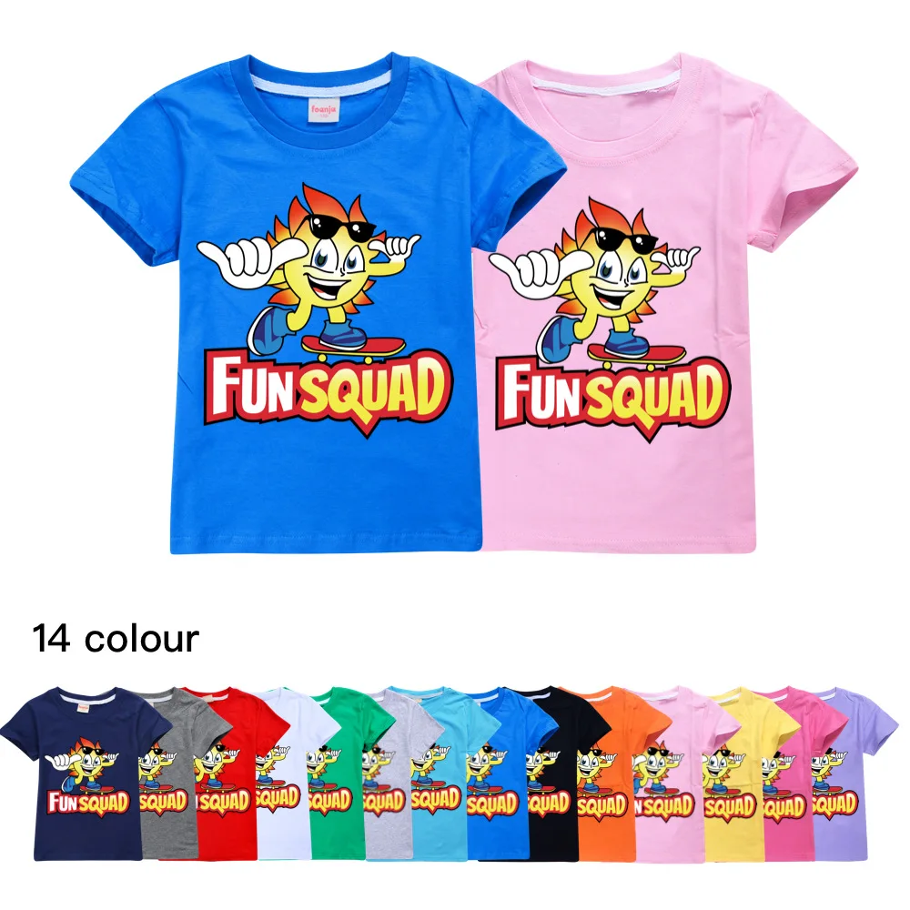 

2023 Children Fun Squad Gaming T Shirt Kawaii Funny Summer Cartoon 3D T-shirt For Boys Girls Kid Clothing Unisex Short Sleeves