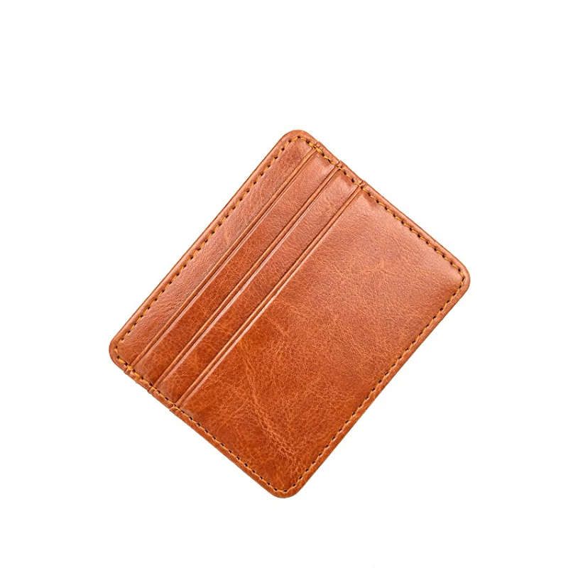 2023 New PU Leather Card Case Credit Card Holder Wallet Storage Bag Passport Holder Men and Women Universal Wallet