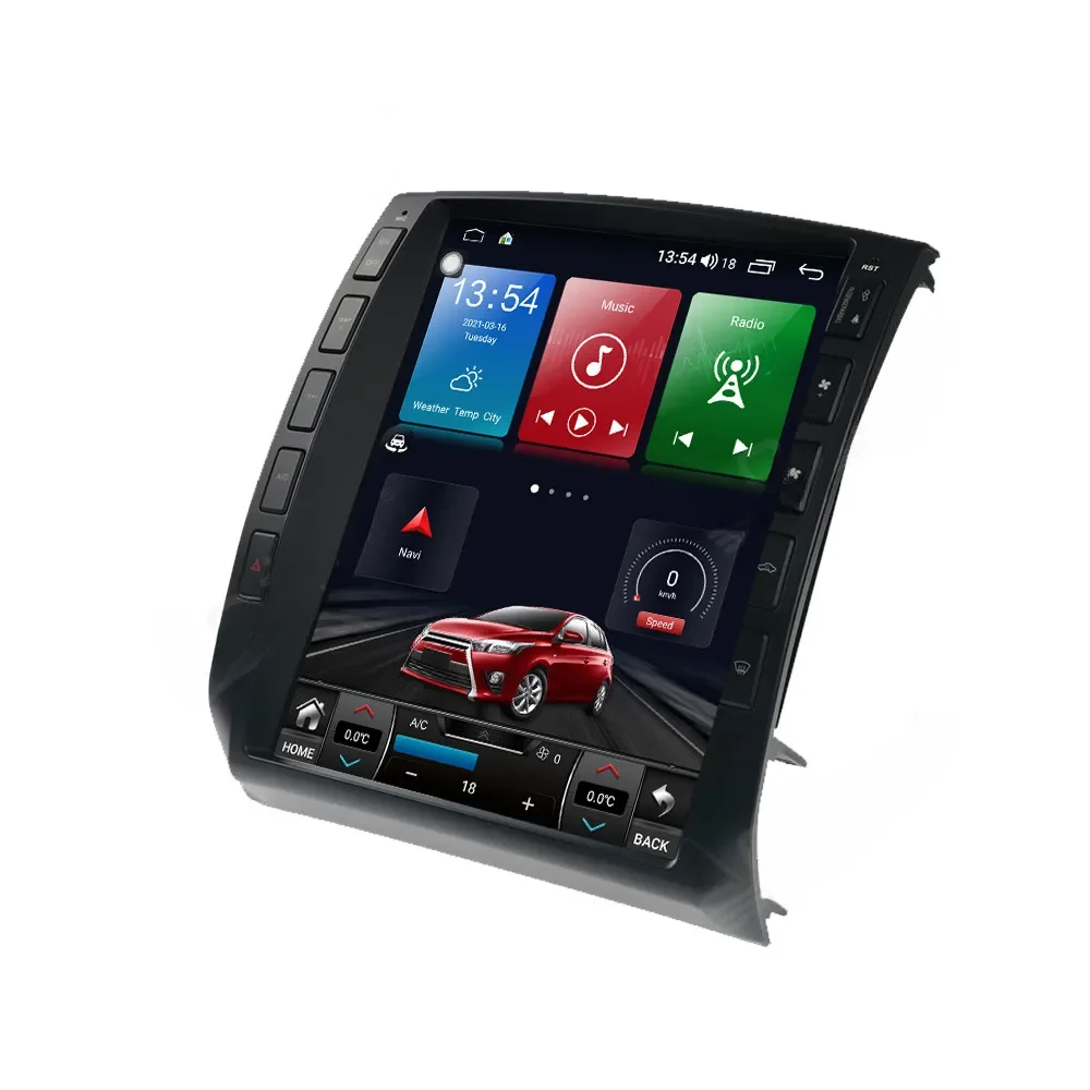 Автоматическая стереосистема Android 13 128G 12 1 дюйма Tesla Экран для Toyota Tacoma 2005-2015