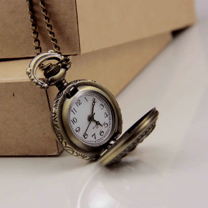 

Fashion Quartz Movement Vintage Pocket Watch Double Magpies Pocket Watches E2S